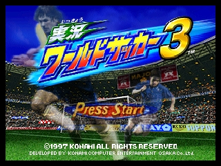Jikkyou World Soccer 3 (Japan) Title Screen